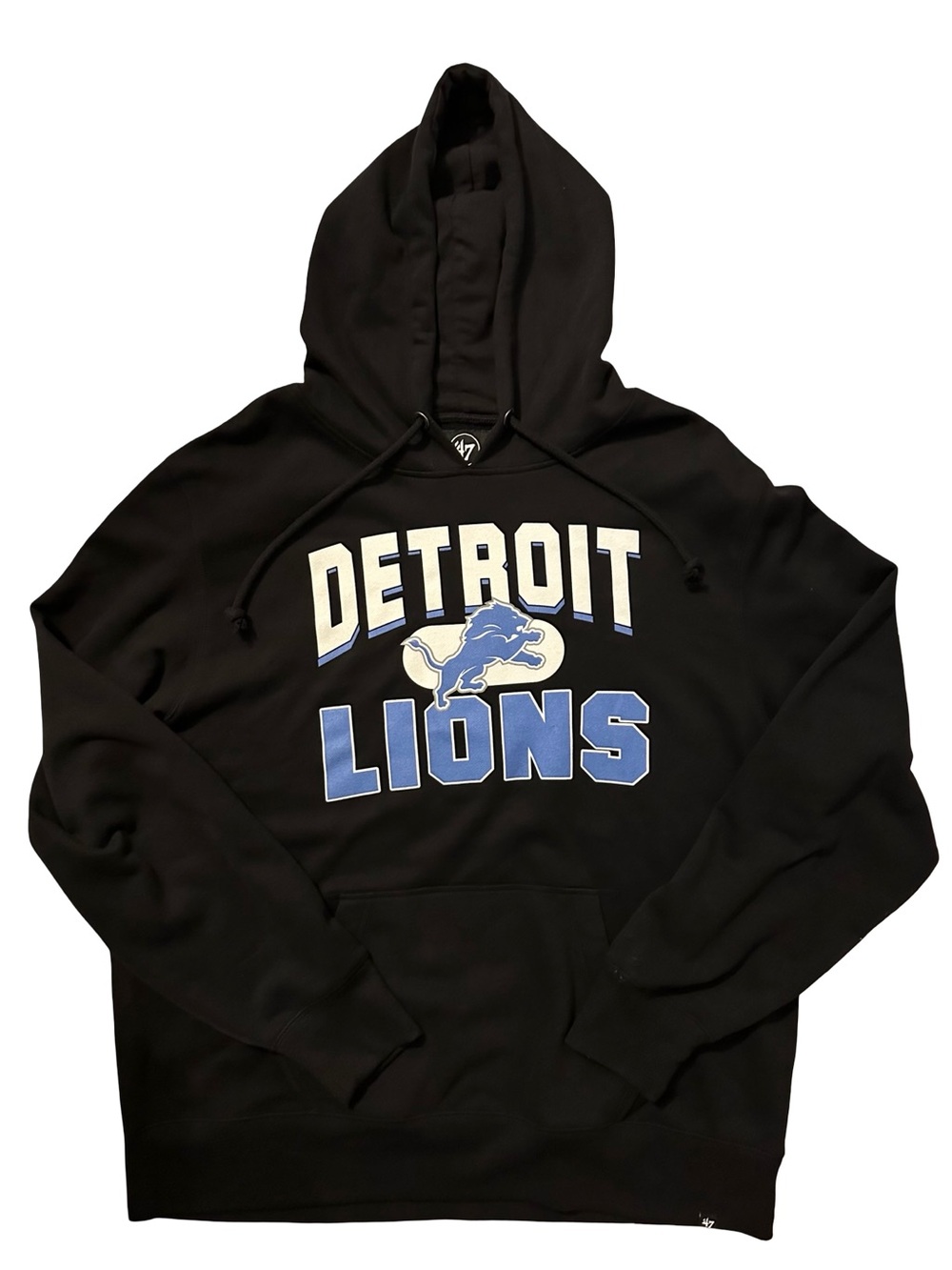 Detroit Lions 47 Brand Jet Black Fleece Hoodie - 2XL